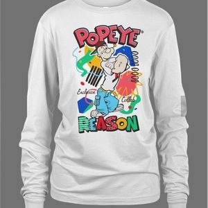 Retro Style Popeye Long Sleeved Tee - Size 3X
